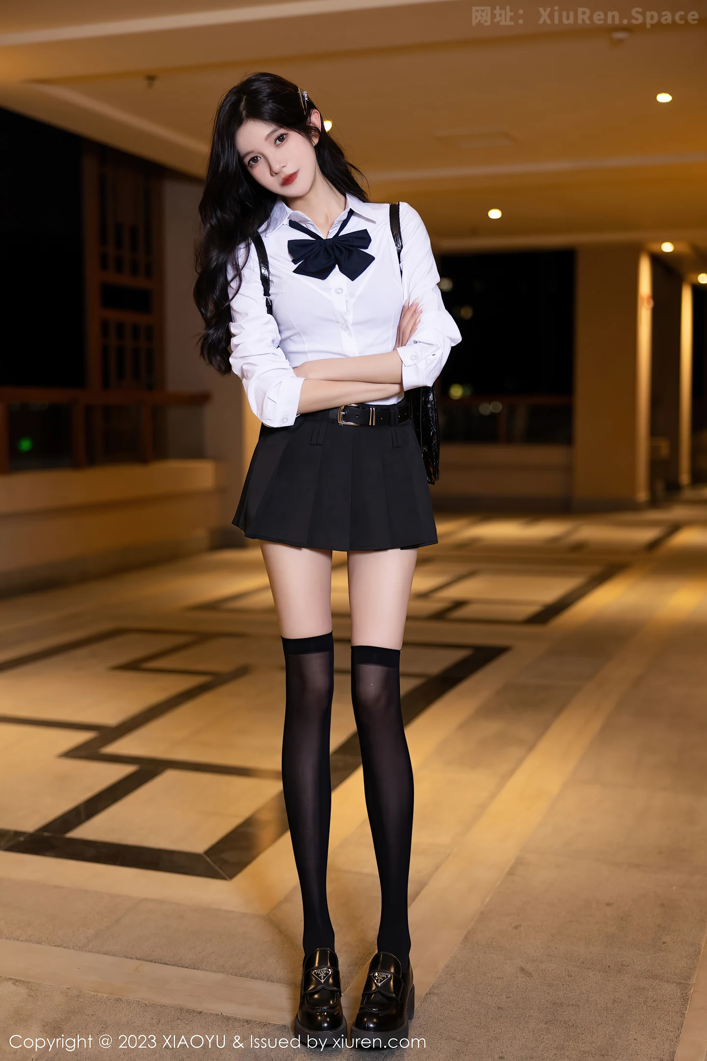 图片[3]-[XiaoYu画语界]Vol.1150 模特程程程性感白T配黑短裙露黑色蕾丝内衣秀曼妙身姿诱惑写真85P-秀人网官方网站